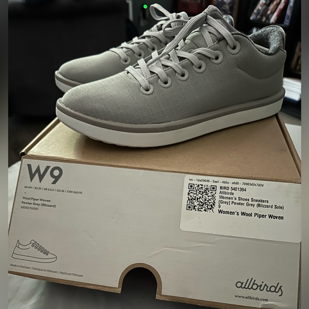 Allbirds Gray Wool Piper Woven Sneakers